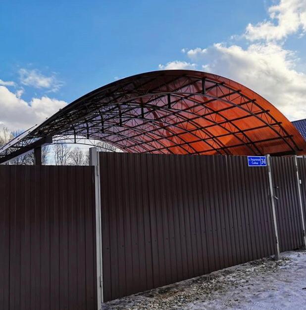 Установка откатных ворот, навесов