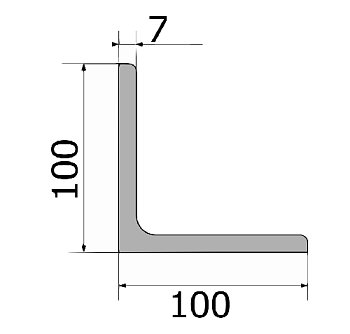 Угол г/к 100х7 мм Ст3