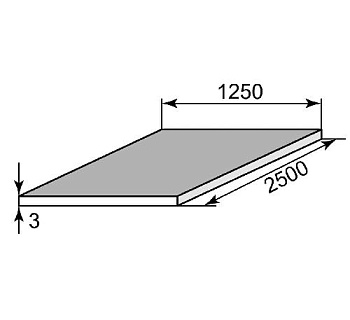 Лист г/к 3,0х1250х2500 мм Ст3